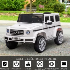 Discount - Vehículo batería con mando Mercedes Blanco Vehículos De Batería O A Pedales