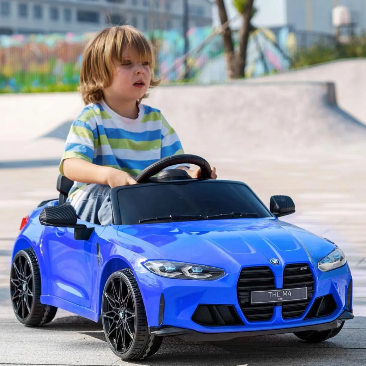 Homcom - Vehículo batería infantil BMW M4 Azul*AIYAPLAY Discount