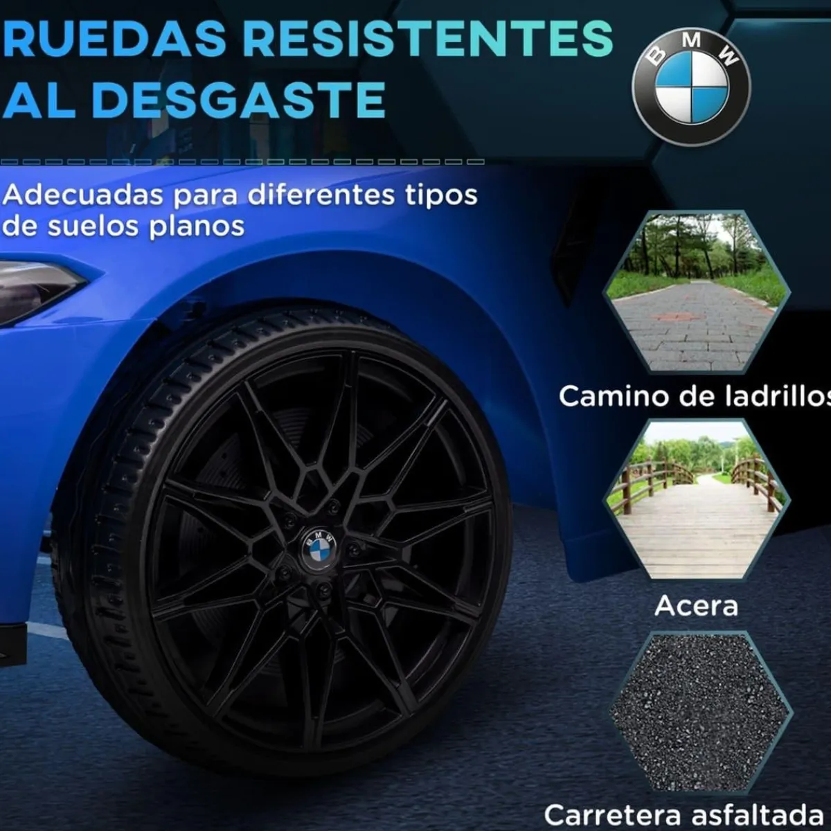 Homcom - Vehículo batería infantil BMW M4 Azul*AIYAPLAY Discount