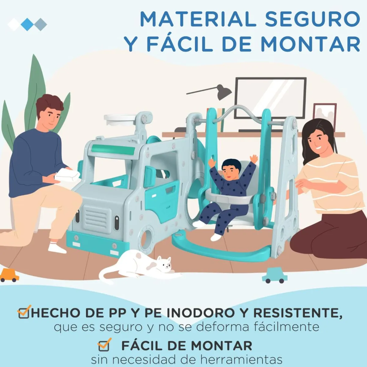 Sale - Zona de juegos infantil para interior Toboganes