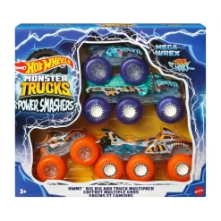 Outlet Hot Wheels - Monster Trucks Power Smashers Multipack Vehículos Y Circuitos