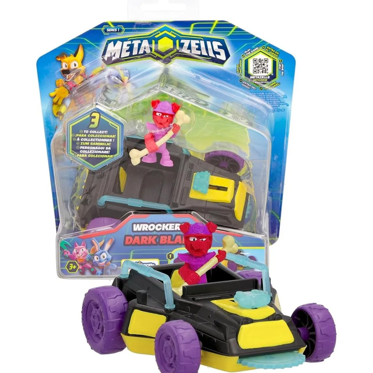 IMC Toys - Vehiculo con funciones y figura incluida Dark Blade ㅤ*VALUVIC New