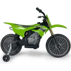 Discount - Moto Cross Kawasaki KX85 de 12V Verde Vehículos De Batería O A Pedales