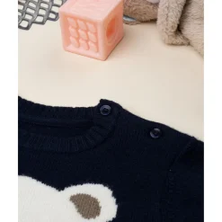 Sale Jersey bebé azul con osito bordado Niño·Bebé Niño 3-36 Meses|Bebé Niño 3-36 Meses·Jerséis Y Cardigans