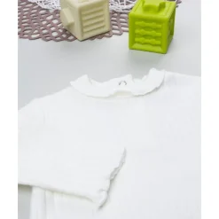 Online Jersey de niña en canalé blanco Recién Nacido·Ropa Y Accesorios|Ropa Y Accesorios·Punto