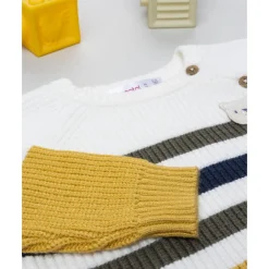 Outlet Jersey de niño a rayas con parche Niño·Bebé Niño 3-36 Meses|Bebé Niño 3-36 Meses·Jerséis Y Cardigans