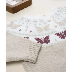 Clearance Jersey niña beige con mariposas Niña·Bebé Niña 3-36 Meses|Bebé Niña 3-36 Meses·Jerséis Y Cardigans