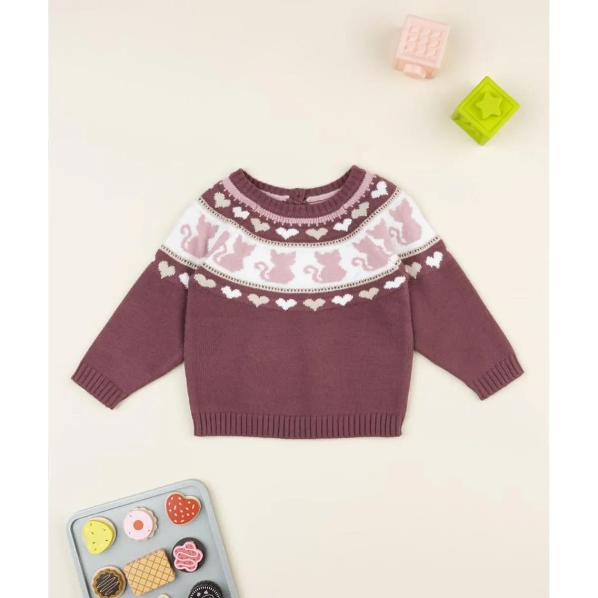 Best Jersey niña rosa con gatitos Niña·Bebé Niña 3-36 Meses|Bebé Niña 3-36 Meses·Jerséis Y Cardigans