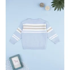 Hot Jersey niño rayas azul claro Niño·Bebé Niño 3-36 Meses|Bebé Niño 3-36 Meses·Jerséis Y Cardigans