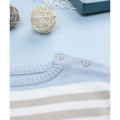 Hot Jersey niño rayas azul claro Niño·Bebé Niño 3-36 Meses|Bebé Niño 3-36 Meses·Jerséis Y Cardigans