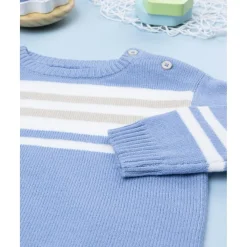 Hot Jersey niño rayas azul claro Niño·Bebé Niño 3-36 Meses|Bebé Niño 3-36 Meses·Jerséis Y Cardigans