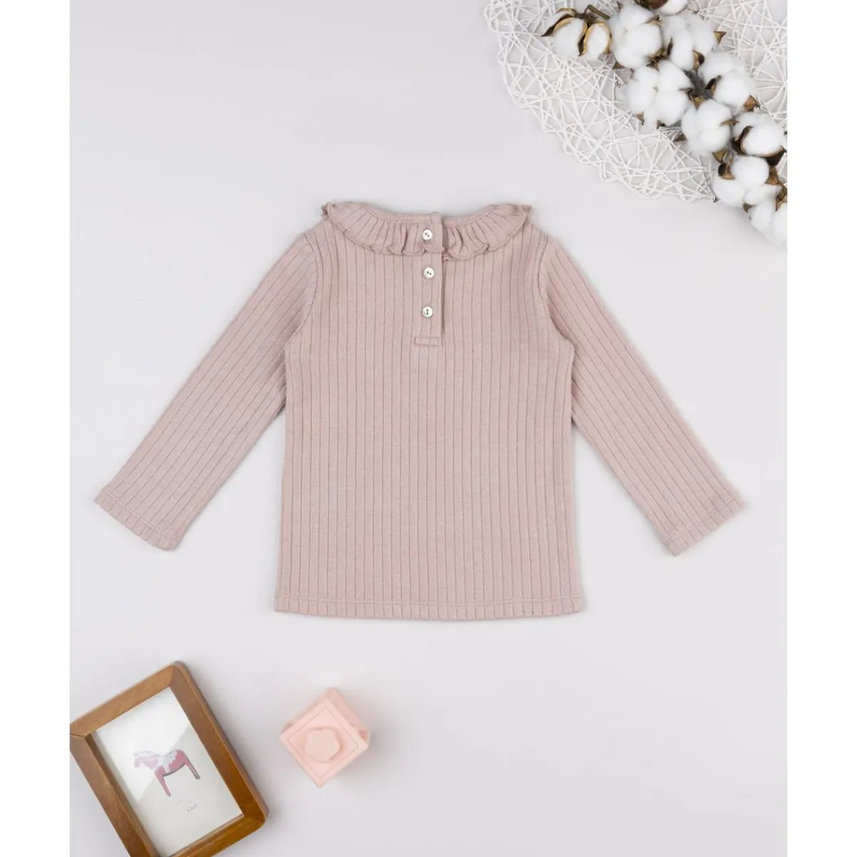 Jersey rosa de cuello alto para niña*Prenatal Online