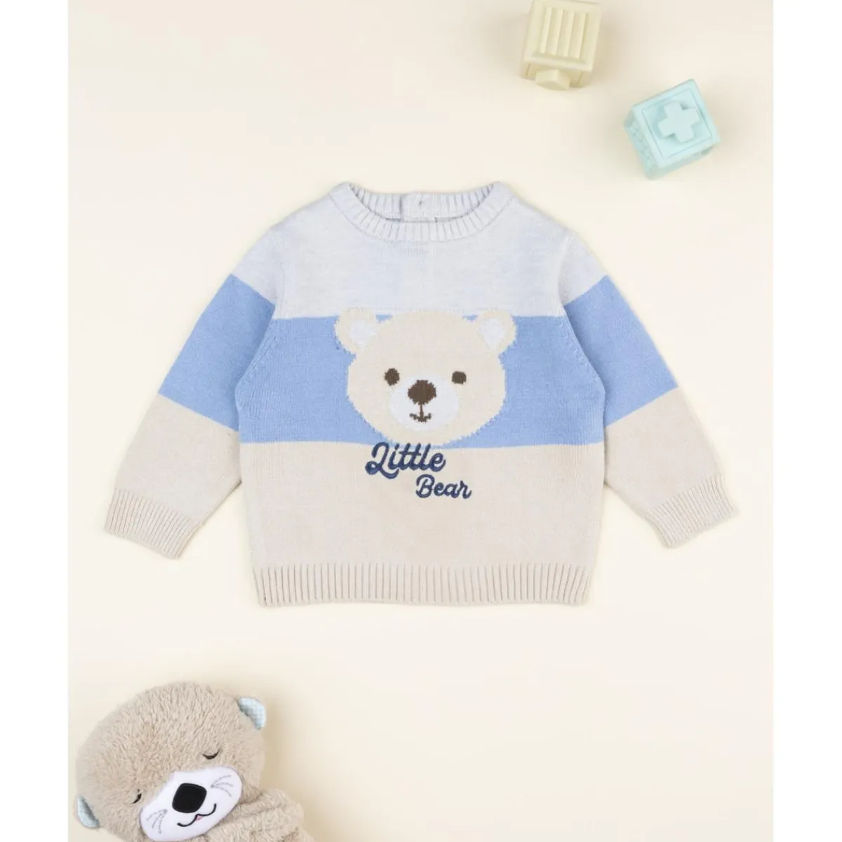 Jersey tricot niño azul/beige*Prenatal Hot