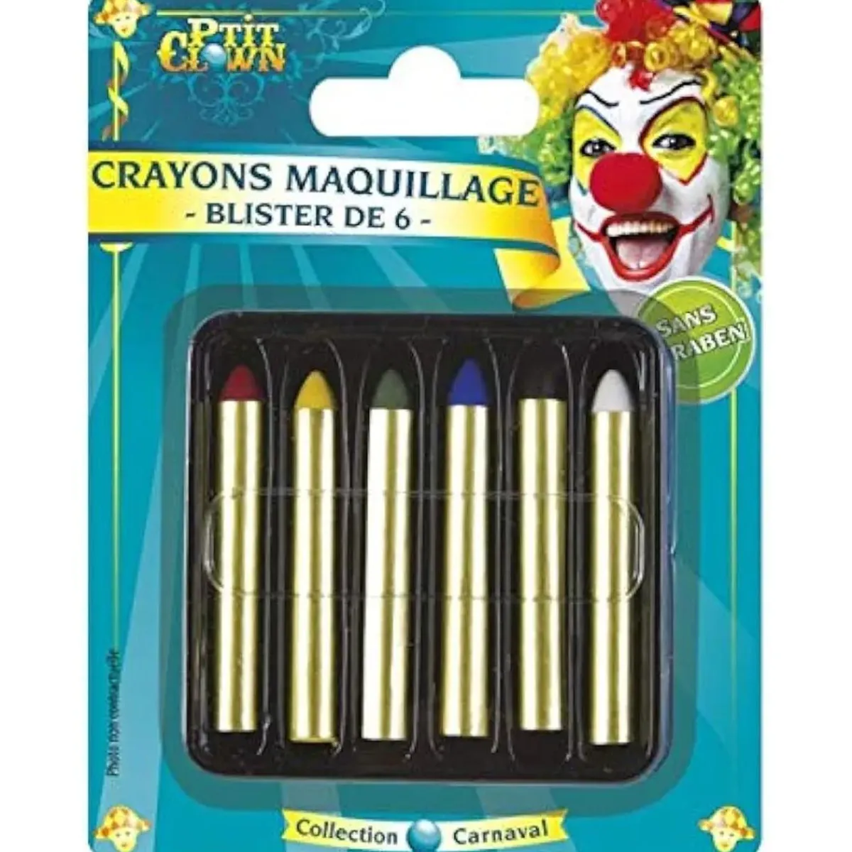 Juego de 6 lápices maquillaje colores surtidos lavables ㅤ*TOYS "R" US Discount