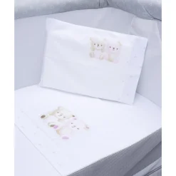 Juego de Sábanas Cuna 3 Piezas "Ositos" (Niña)*Prenatal Clearance