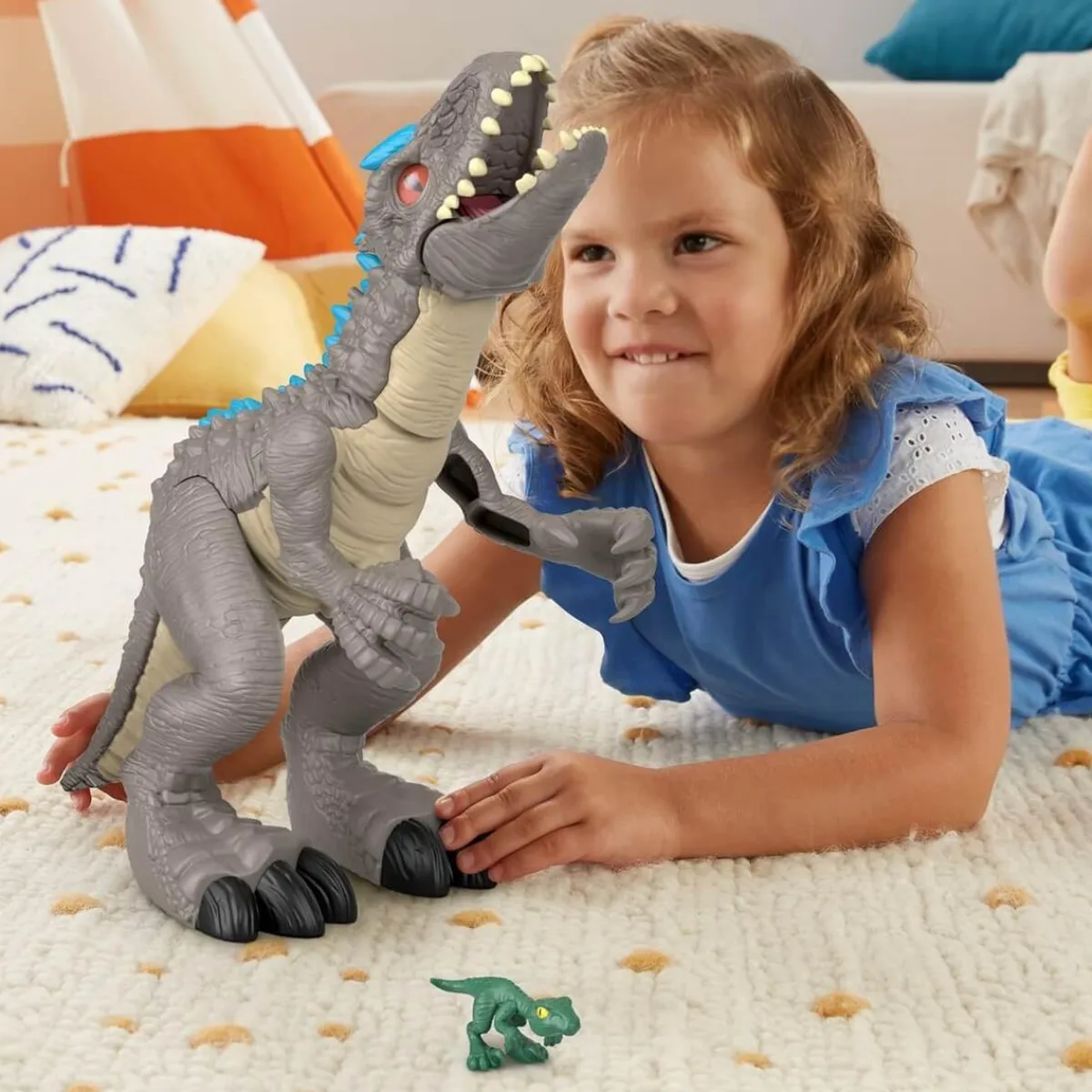 New Jurassic World - Imaginext Indominus Rex Coleccionables Y Mini Mundos