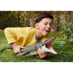 Sale Jurassic World - Mosasaurus “Bite ’N Blast” con mini Dilophosaurus Figuras De Acción