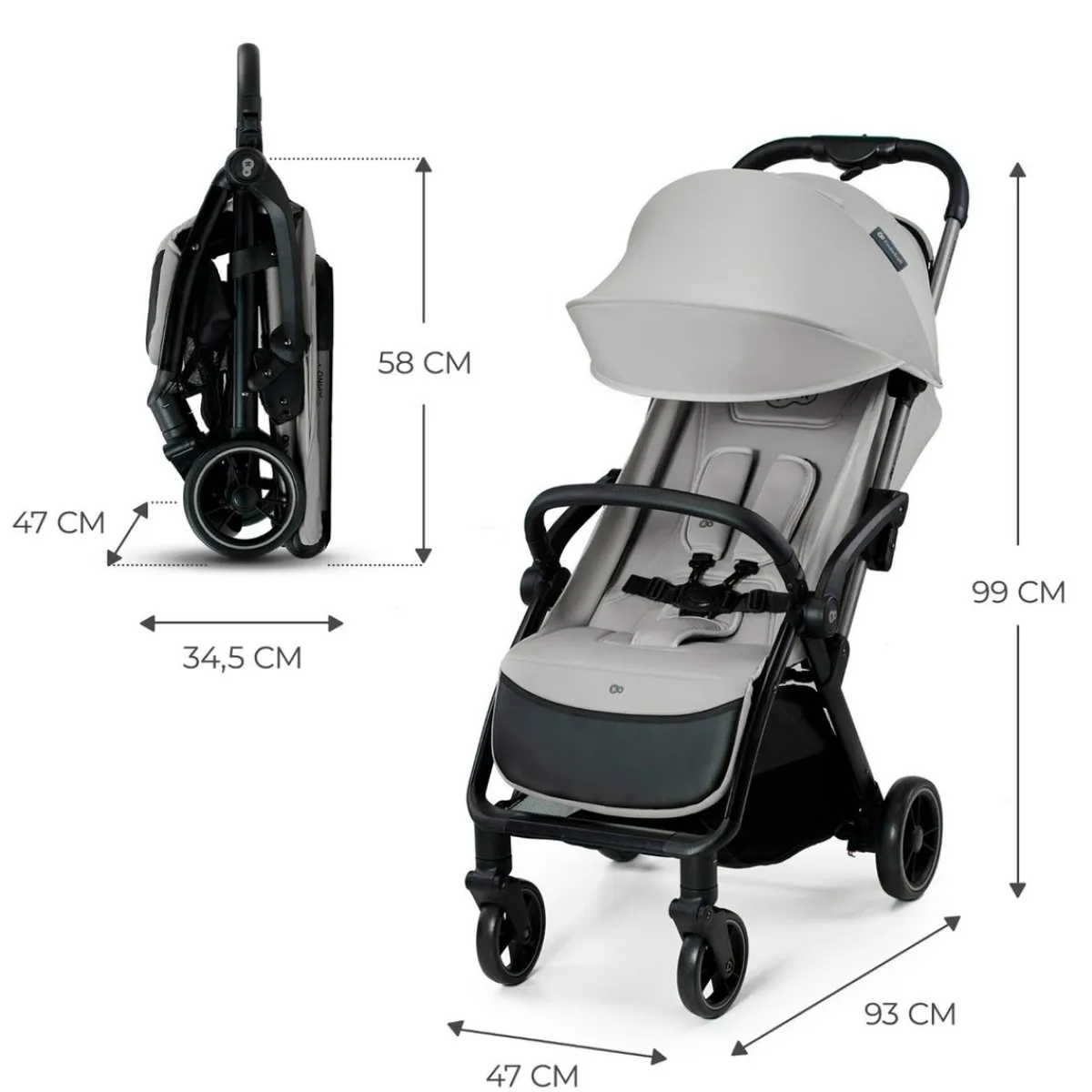Best Kinderkraft - Silla de paseo Apino Dove Grey Sillas De Paseo Y Accesorios·Sillas De Paseo