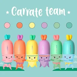 Hot Legami - Set de 6 minimarcadores para trazos finos y gruesos, color fluorescente ㅤ Estilo De Vida