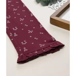 Best Leggings burdeos de niña con flores Niña·Niña 2-10 Años|Niña 2-10 Años·Leggings Y Faldas