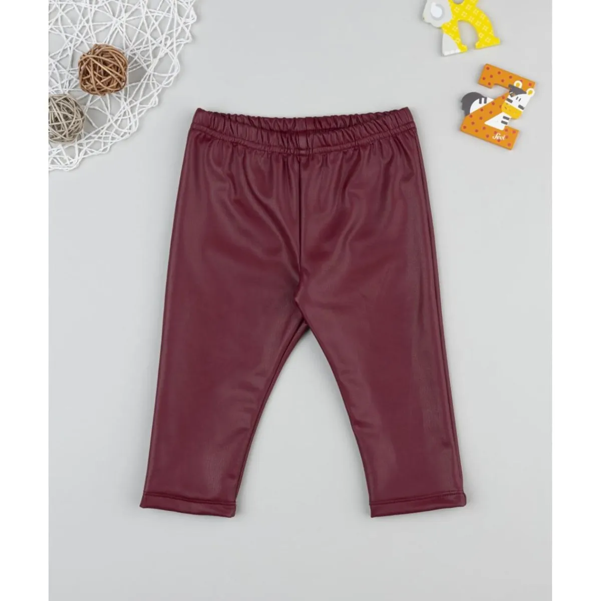 Clearance Leggings efecto piel burdeos para niña Niña·Bebé Niña 3-36 Meses|Bebé Niña 3-36 Meses·Leggings Y Faldas