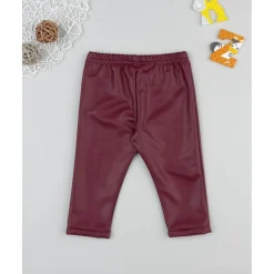 Clearance Leggings efecto piel burdeos para niña Niña·Bebé Niña 3-36 Meses|Bebé Niña 3-36 Meses·Leggings Y Faldas