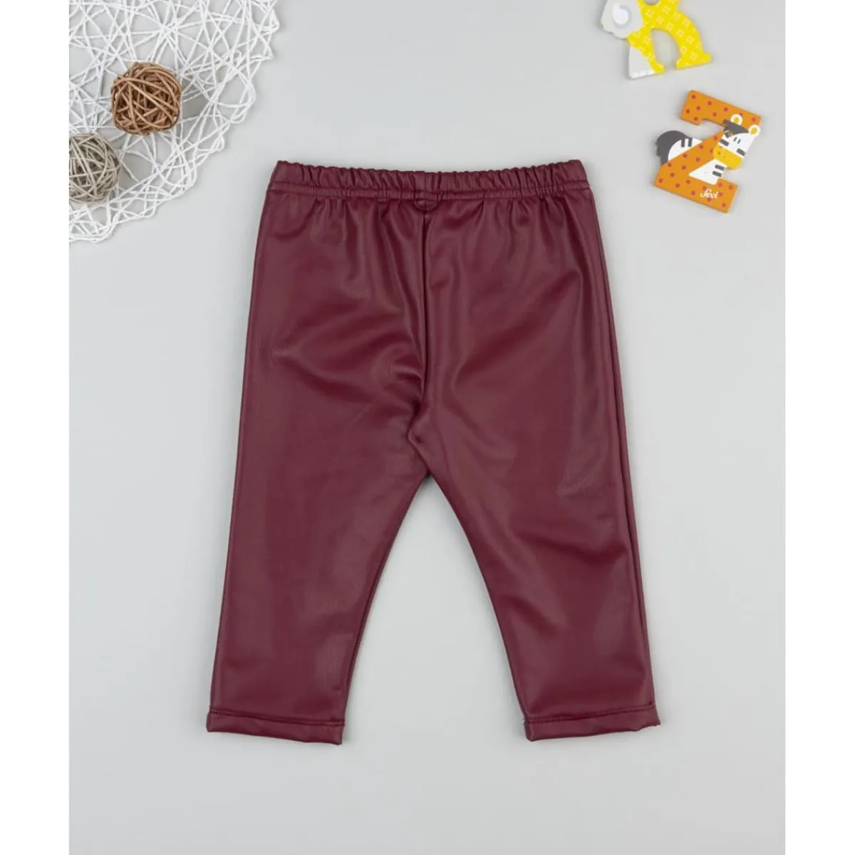 Clearance Leggings efecto piel burdeos para niña Niña·Bebé Niña 3-36 Meses|Bebé Niña 3-36 Meses·Leggings Y Faldas