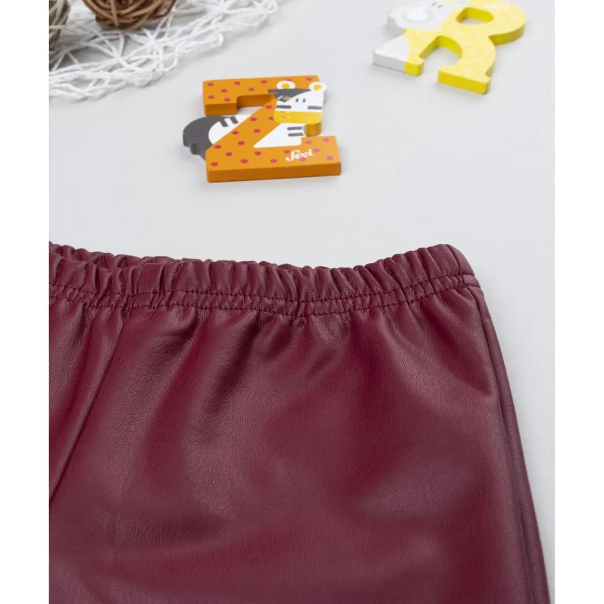 Clearance Leggings efecto piel burdeos para niña Niña·Bebé Niña 3-36 Meses|Bebé Niña 3-36 Meses·Leggings Y Faldas