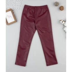 Clearance Leggings efecto piel burdeos para niña Niña·Niña 2-10 Años|Niña 2-10 Años·Leggings Y Faldas