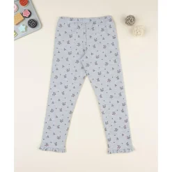 Leggings grises de niña con estampado floral allover*Prenatal New