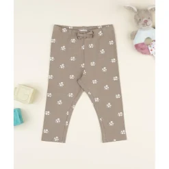 Leggings niña marrones con flores*Prenatal Clearance