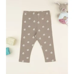 Leggings niña marrones con flores*Prenatal Clearance