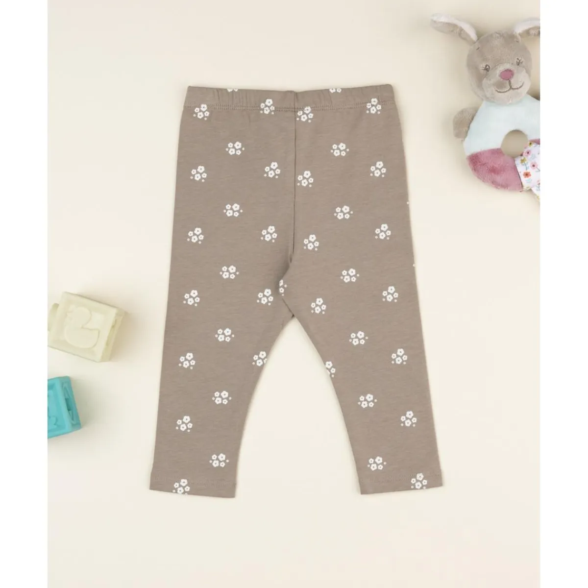 Leggings niña marrones con flores*Prenatal Clearance