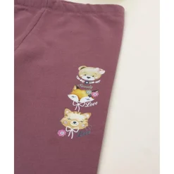 Leggings niña rosa antiguo con estampado animal*Prenatal Online