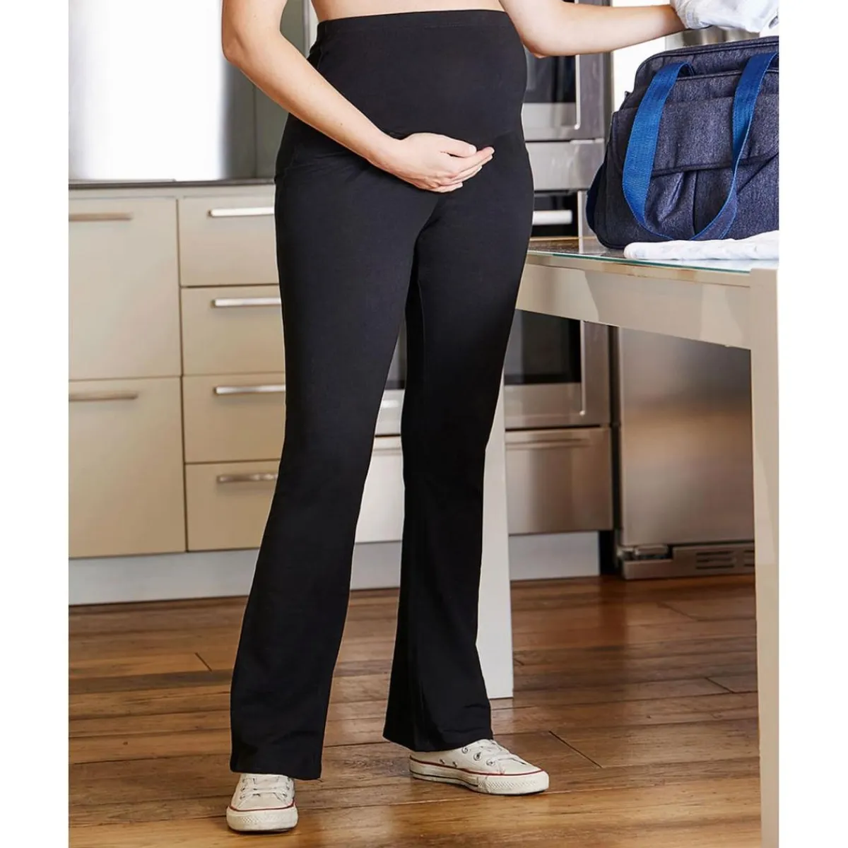 Leggings Premamá Flare Negro*Prenatal Clearance