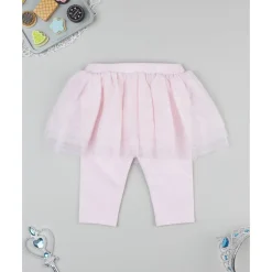 Leggings rosa de niña con falda de tul*Prenatal Sale