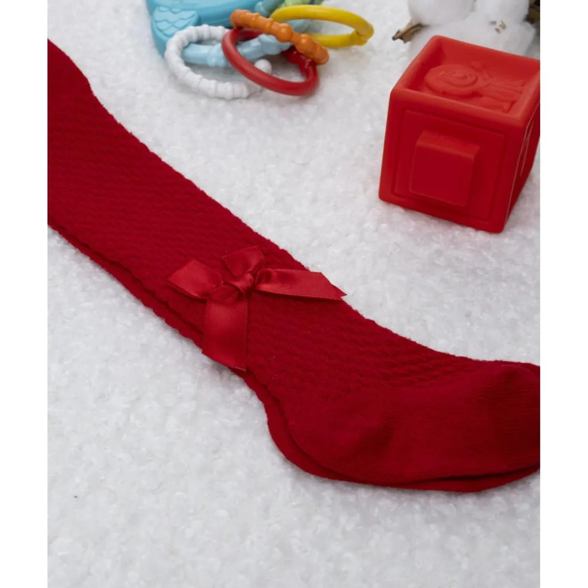 Leotardo rojo niña con lazo*Prenatal