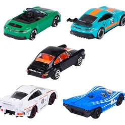 Outlet Majorette - Pack de 5 coches de metal Porsche, escala 1:64 con partes de apertura ㅤ Vehículos Y Circuitos