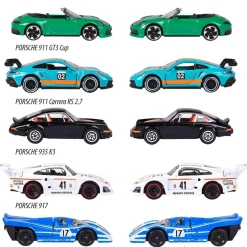 Outlet Majorette - Pack de 5 coches de metal Porsche, escala 1:64 con partes de apertura ㅤ Vehículos Y Circuitos