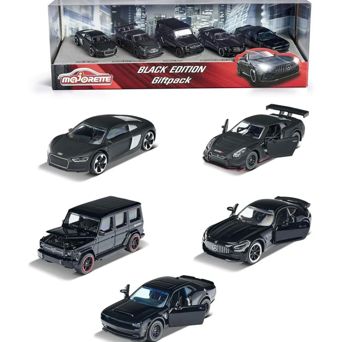 Discount Majorette - Set de 5 coches de juguete negros con ruedas giratorias ㅤ Vehículos Y Circuitos