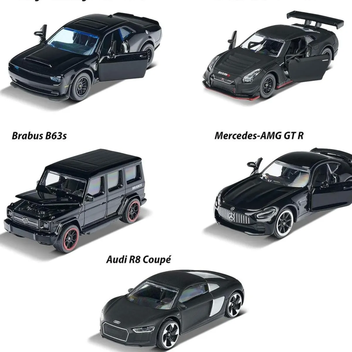 Discount Majorette - Set de 5 coches de juguete negros con ruedas giratorias ㅤ Vehículos Y Circuitos