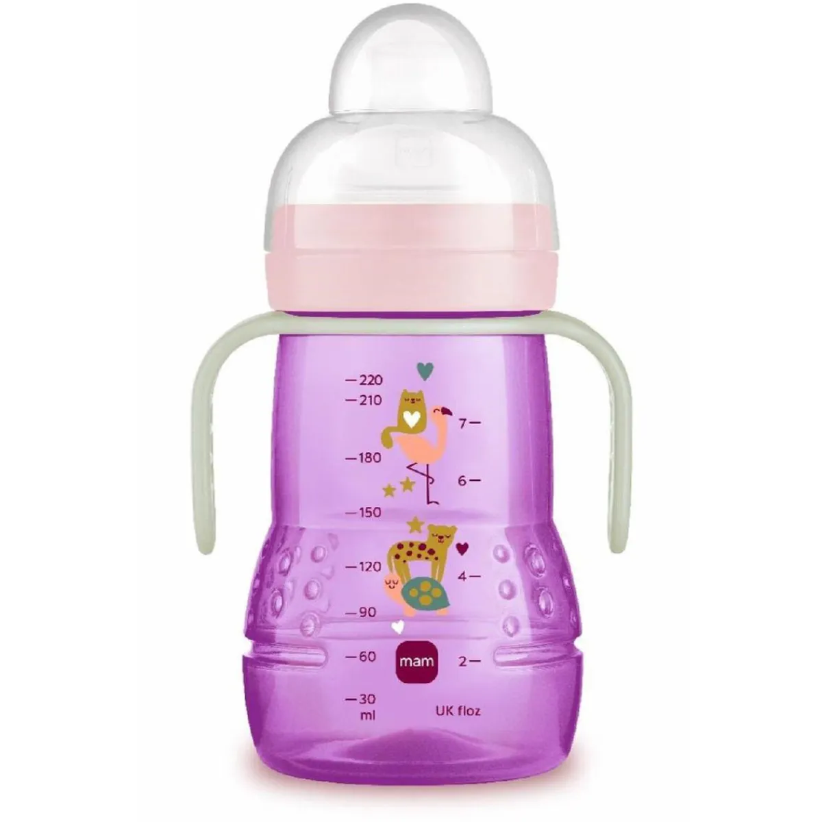 - Biberón transición Trainer 220ml rosa Preparación Comida Y Accesorios·Tazas Y Vasos