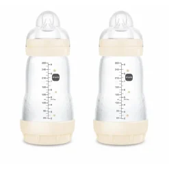 Discount - Conjunto 2 biberones Easy Active anticólicos 260 ml Beige Biberones Y Chupetes·Biberones