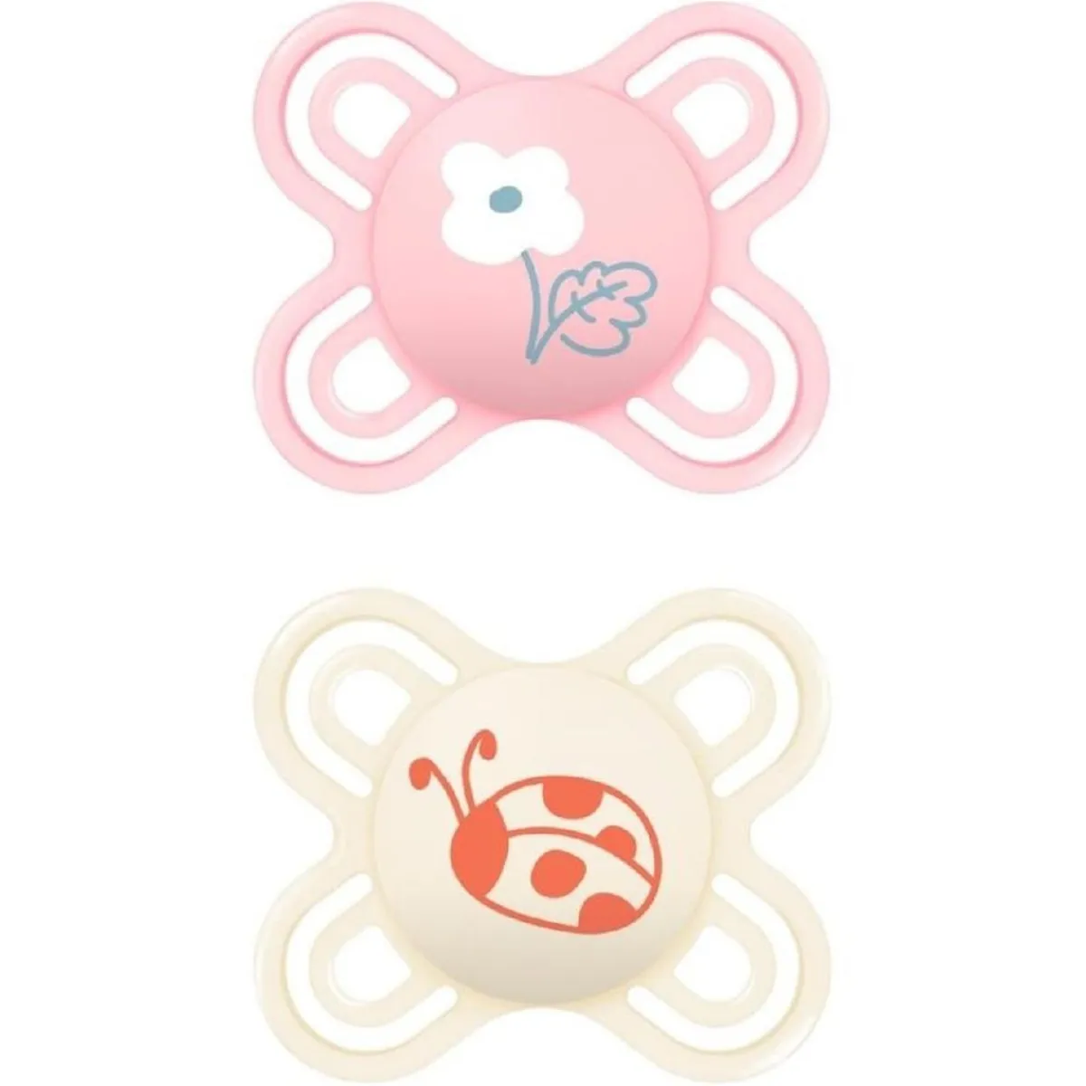 Hot - Pack 2 chupetes Perfect Start silicona mate 0-2 meses rosa Biberones Y Chupetes·Chupetes