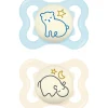 - Pack 2 chupetes Supreme Night silicona brillante 2-6 meses azul Biberones Y Chupetes·Chupetes