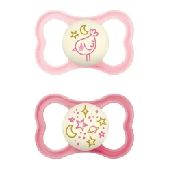 - Pack 2 chupetes Supreme Night silicona mate +6 meses rosa*MAM Sale