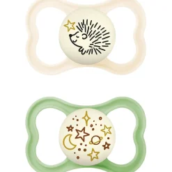 - Pack 2 chupetes Supreme Night silicona mate +6 meses neutro*MAM New