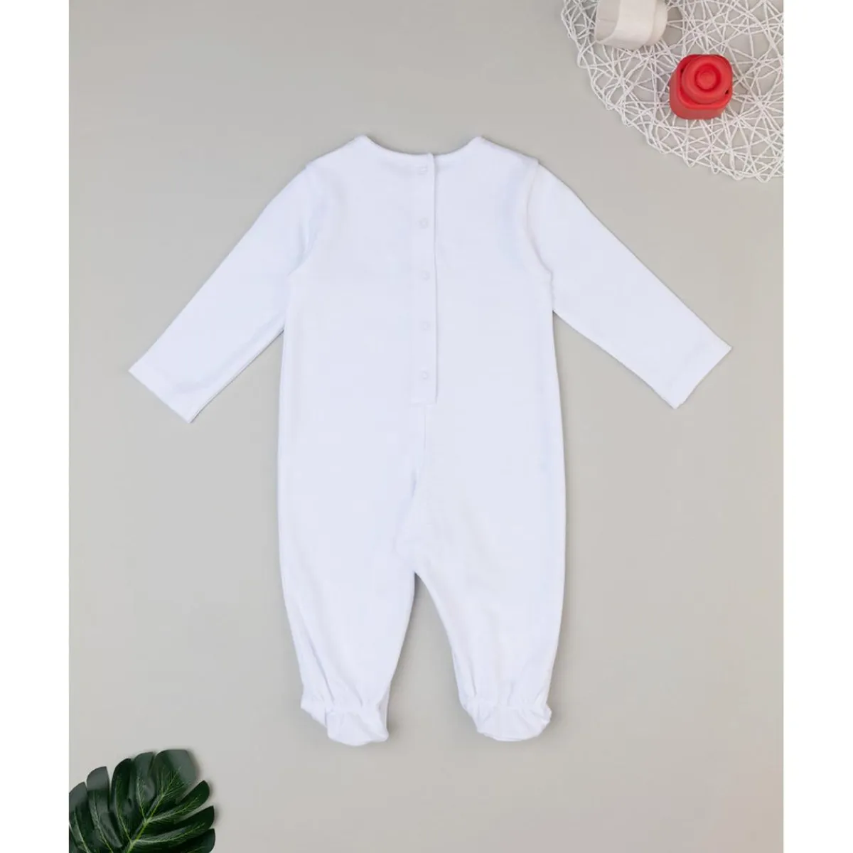 Mameluco blanco unisex para bebé*Prenatal Best