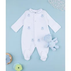 Online Mameluco de bebé blanco con osito de regalo Recién Nacido·Ropa Y Accesorios|Ropa Y Accesorios·Peleles