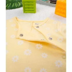 Discount Mameluco de niña amarillo con margaritas por todas partes Recién Nacido·Ropa Y Accesorios|Ropa Y Accesorios·Peleles